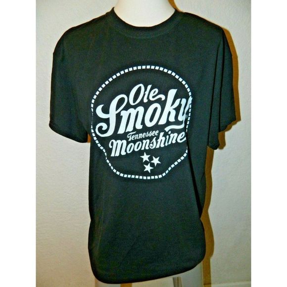 Gildan Other - Ole Smoky Tennessee Moonshine T-Shirt Black w/White Letter Logo Sz Lg Official